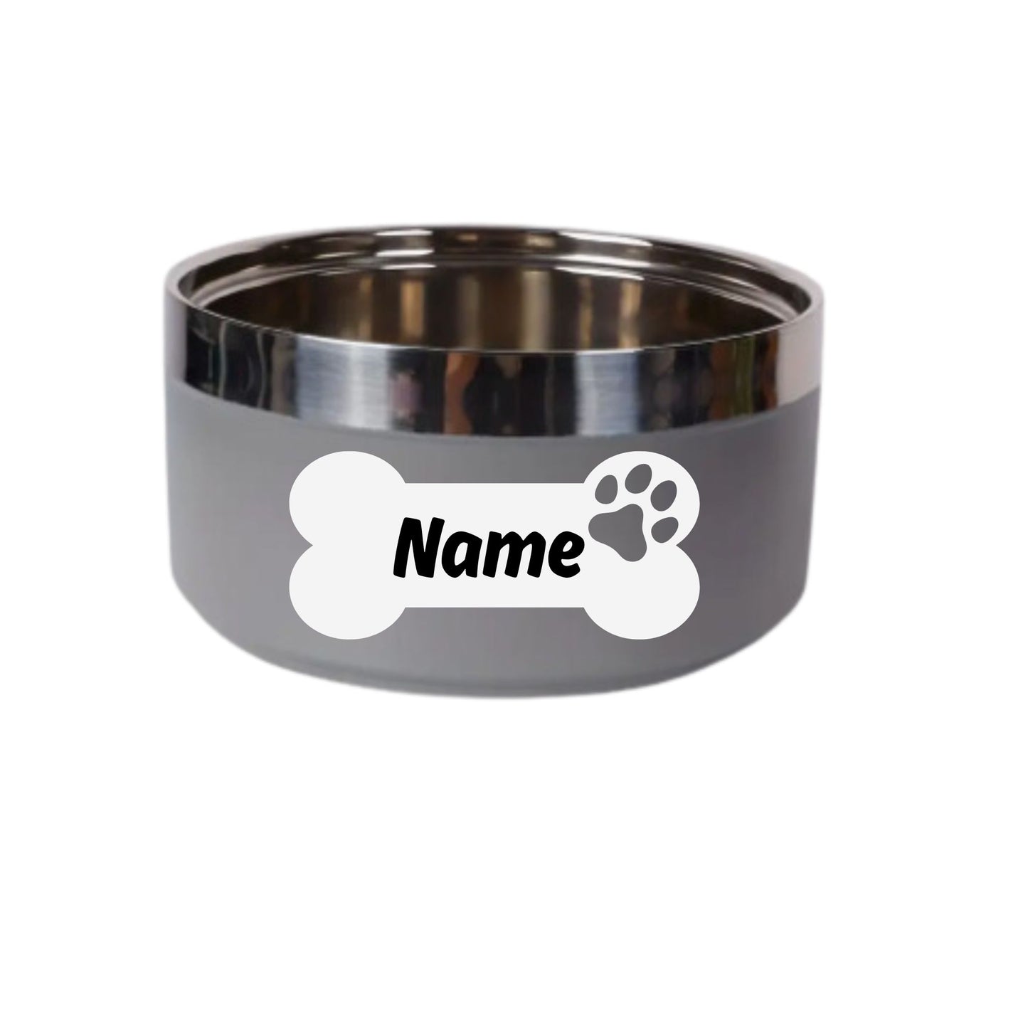 Personalized stainless steel bowl with insulation for pets