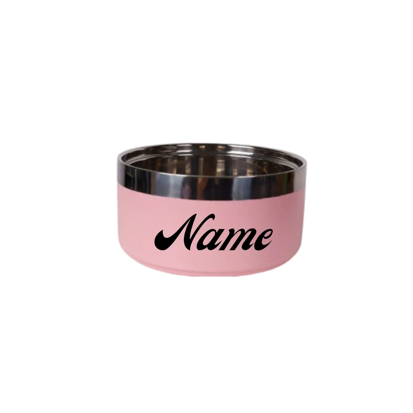 Personalized stainless steel bowl with insulation for pets