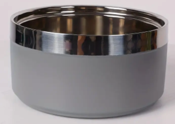 Personalized stainless steel bowl with insulation for pets