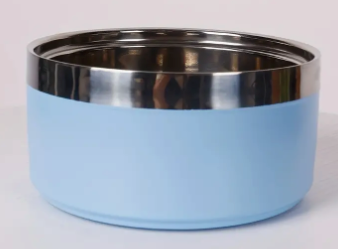 Personalized stainless steel bowl with insulation for pets